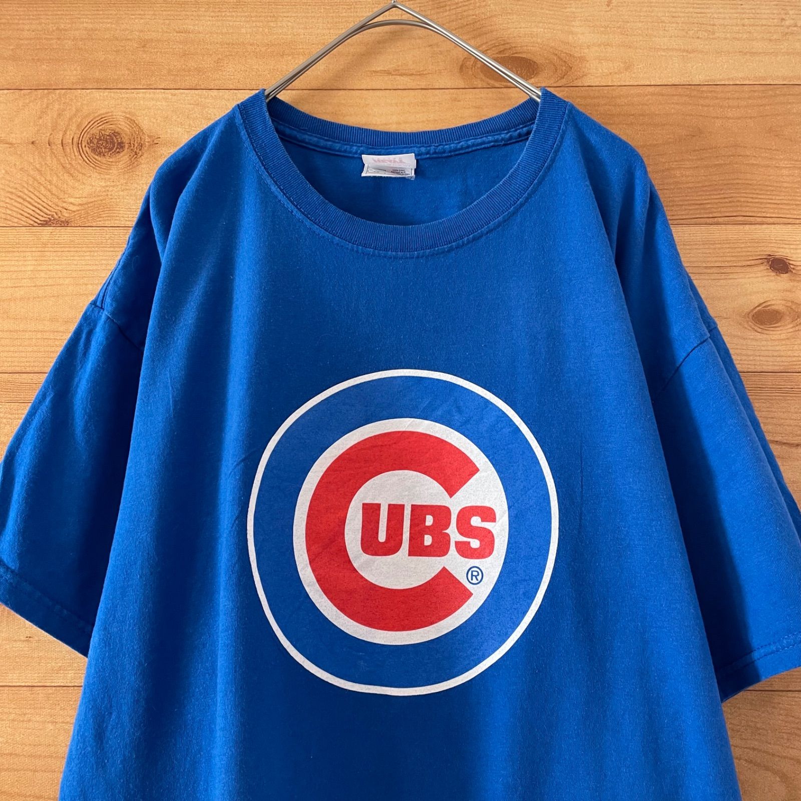 47 MLB シカゴカブス チームロゴ 青 ブルー US 2XL 長袖Tシャツ - Tシャツ