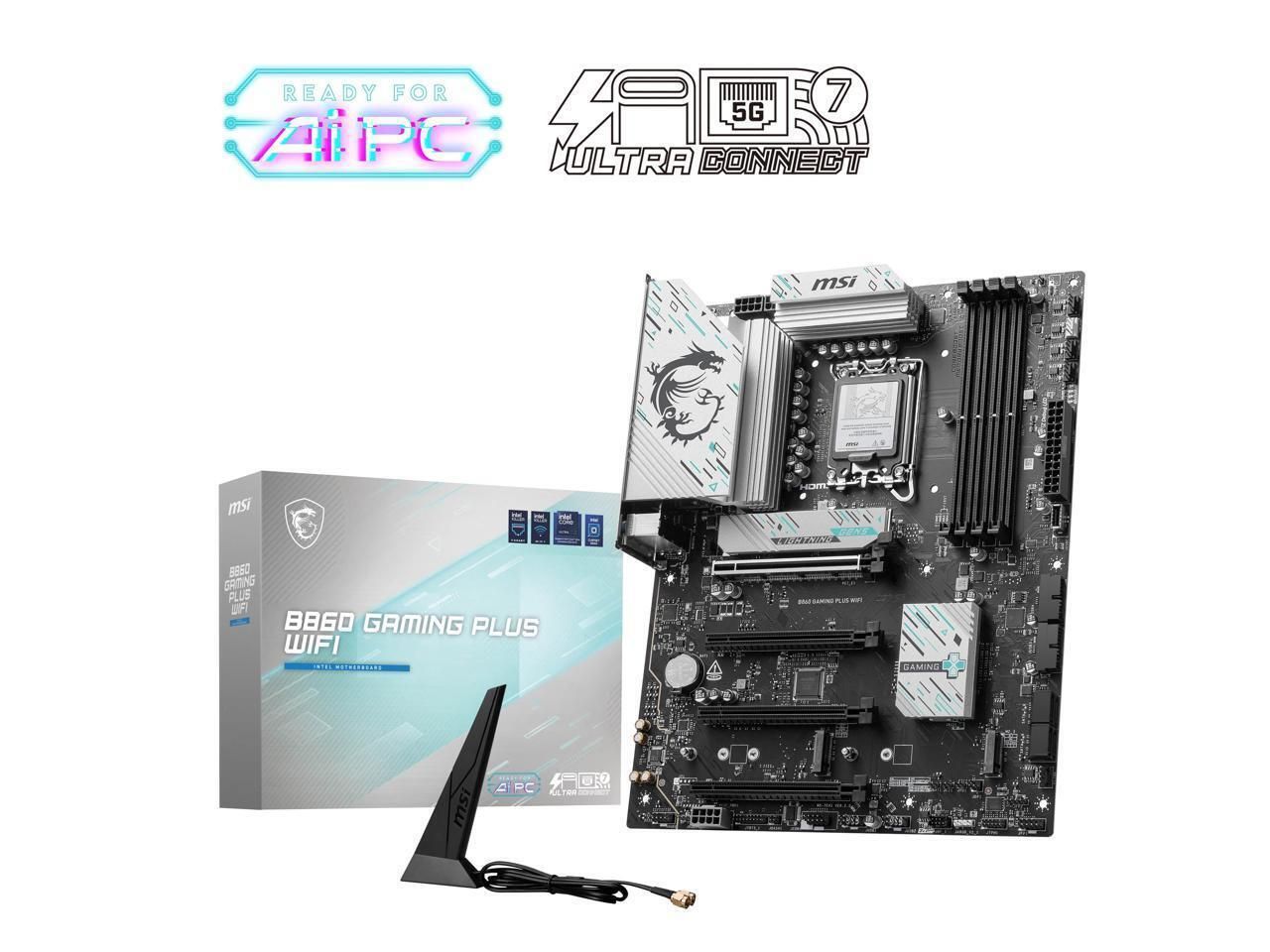MSI B860 ゲーミング PL WIFI LGA 1851 インテル B860 SATA 6Gb|s Wi-Fi 7 DDR5 PCI-E x16