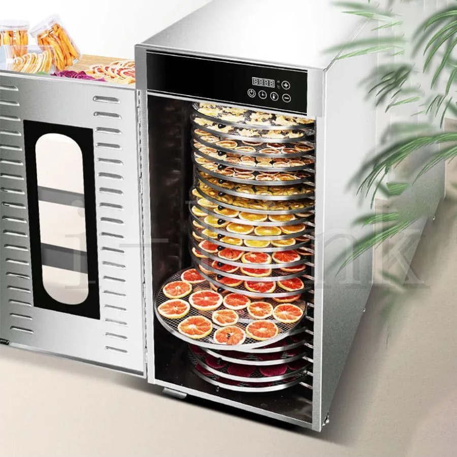 2025年 食品乾燥機 フードドライヤー 20層 タイマー機能付き ステンレス鋼製 智能温度制御 LCD 熱風循環ドライフルーツ ジャーキー 業務用 家庭用 kkkmmc
