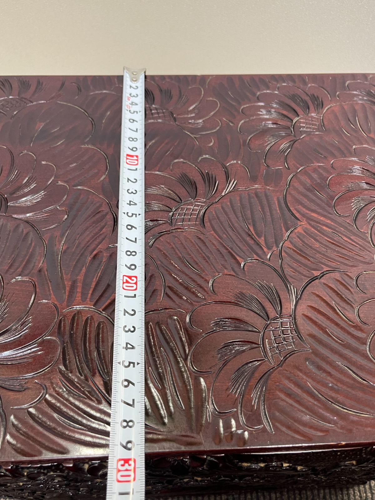 N【ヴィンテージ】日光彫 アンティーク 3段 引き出し 小箪笥 骨董品