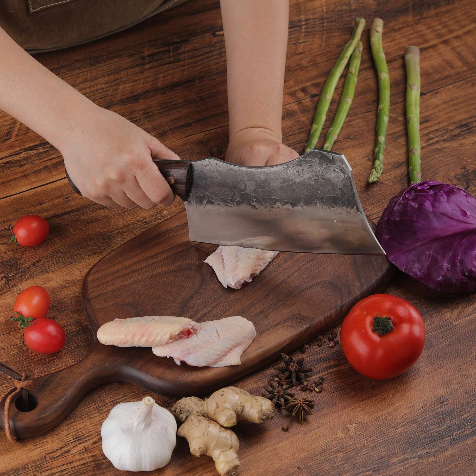 新品 HIROYI 厚刃の骨切り中華包丁 肉切りナイフ チョッパーナイフ