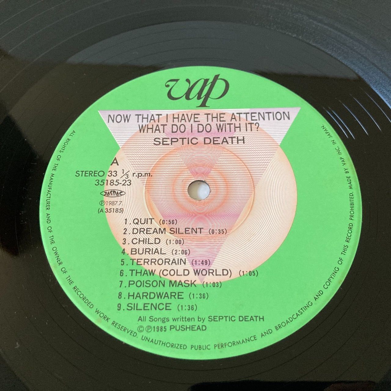 Septic Death / Now That I Have The Attention What Do I Do With It