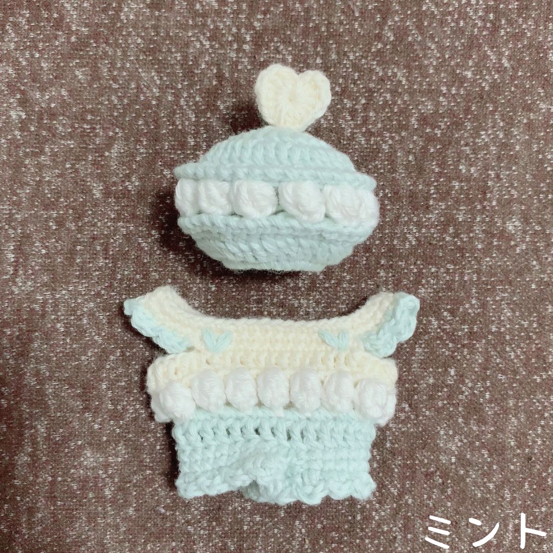 ぬい服｜13cm 14cm 15cm 16cm｜マカロンセット（帽子+サロペット