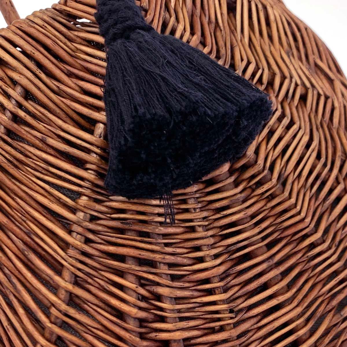 美品 PaleJute ペールジュート ハンドバッグ ブラウン 籐 レディース