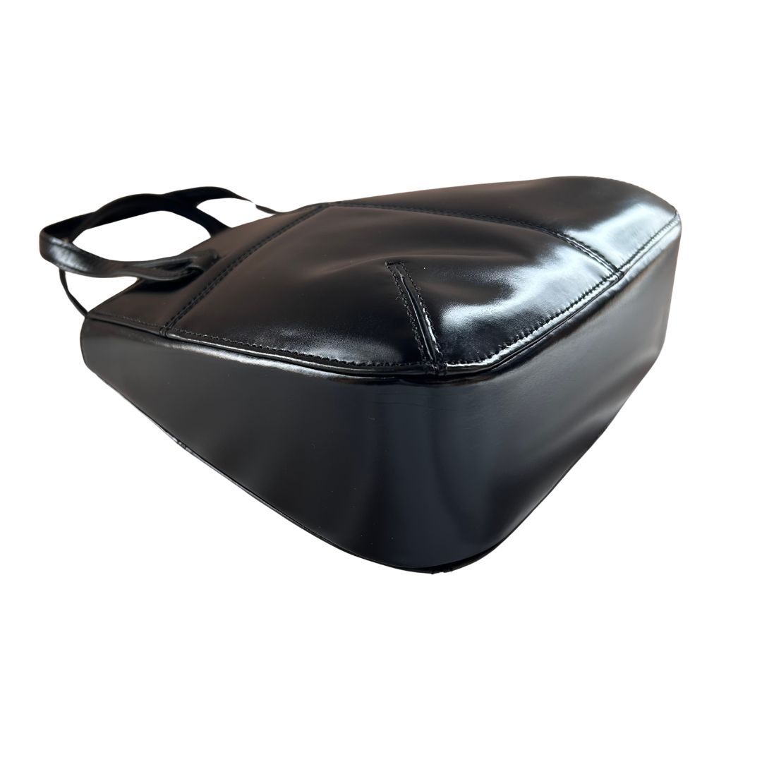 marie claire マリクレール レザー 2ハンドル ブラック シルバー金具  