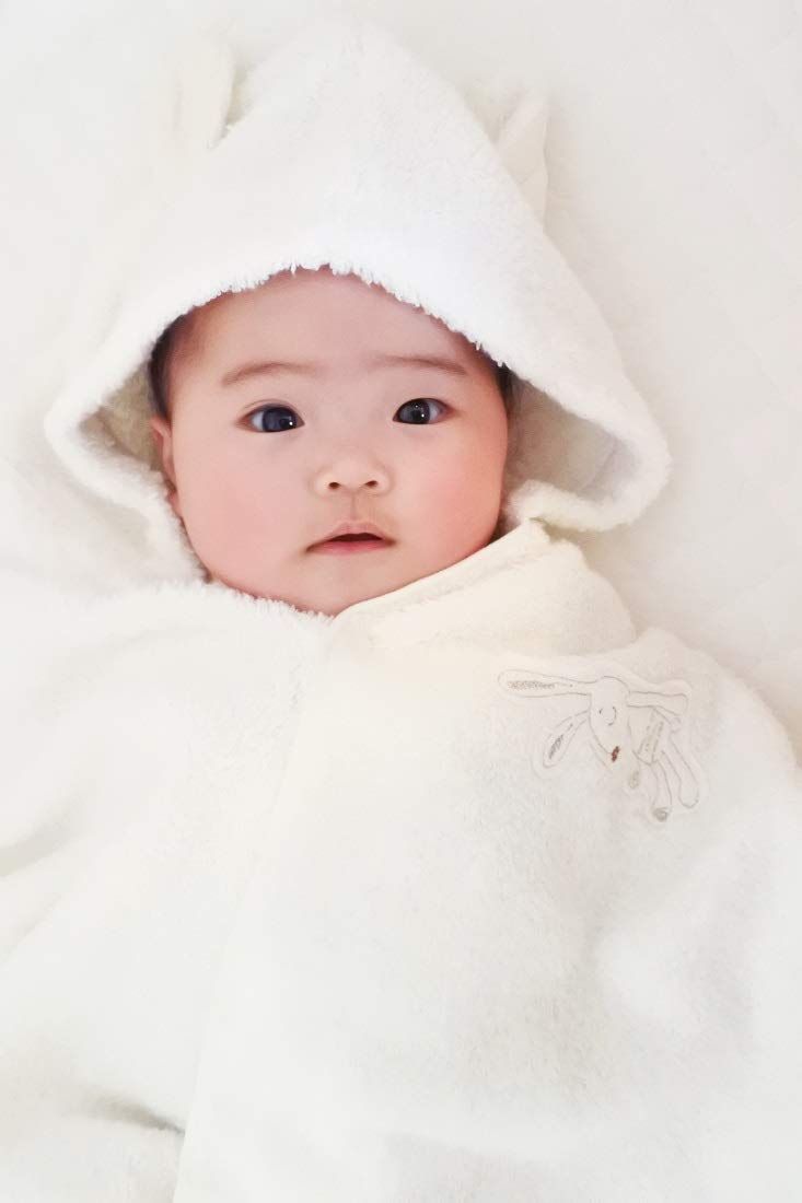 【数量限定】双子 プレゼント 男の子 誕生日 女の子 出産祝い お風呂上がり フード付きバスタオル ベビー プール 今治 水遊び 日本製 (ブルー) kontex-chouette