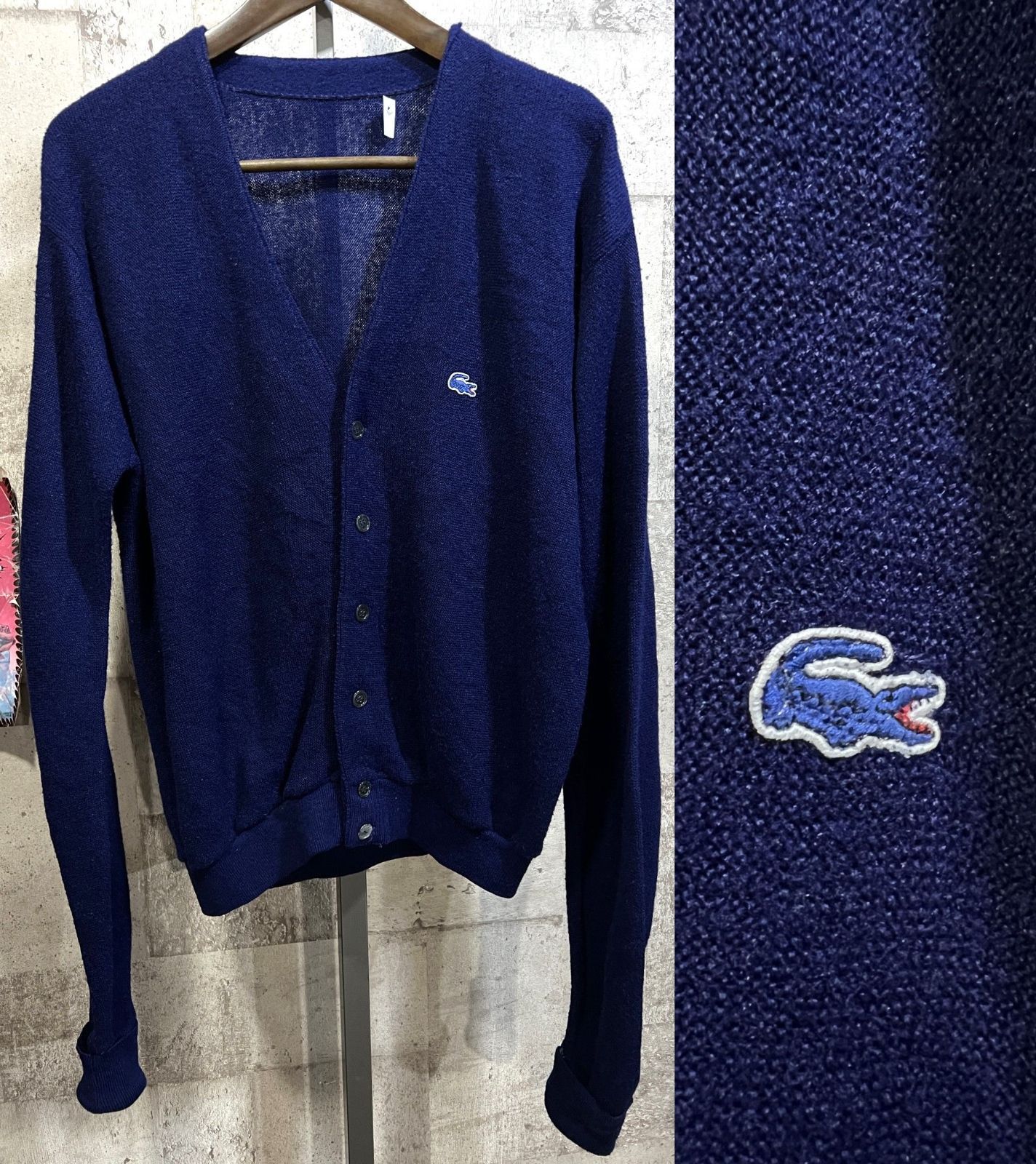 ハラハラ　70's IZOD LACOSTE カーディガン　青ワニ 古着通販 サイト | IDENTITY official web store (アイデ