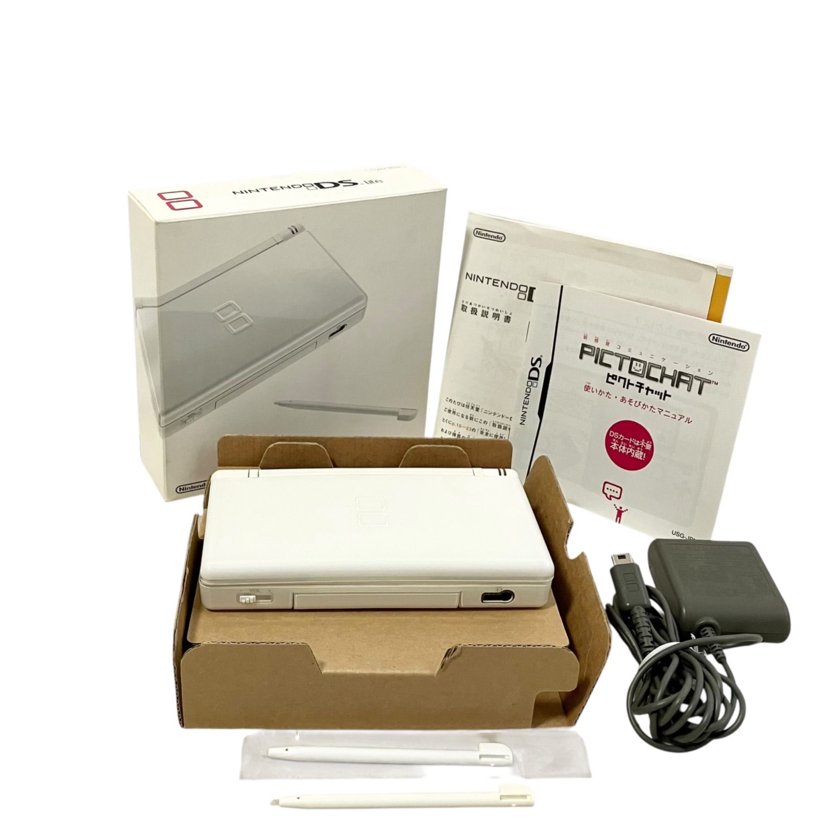 ニンテンドーDS Lite クリスタルホワイト ゲーム機 本体 任天堂