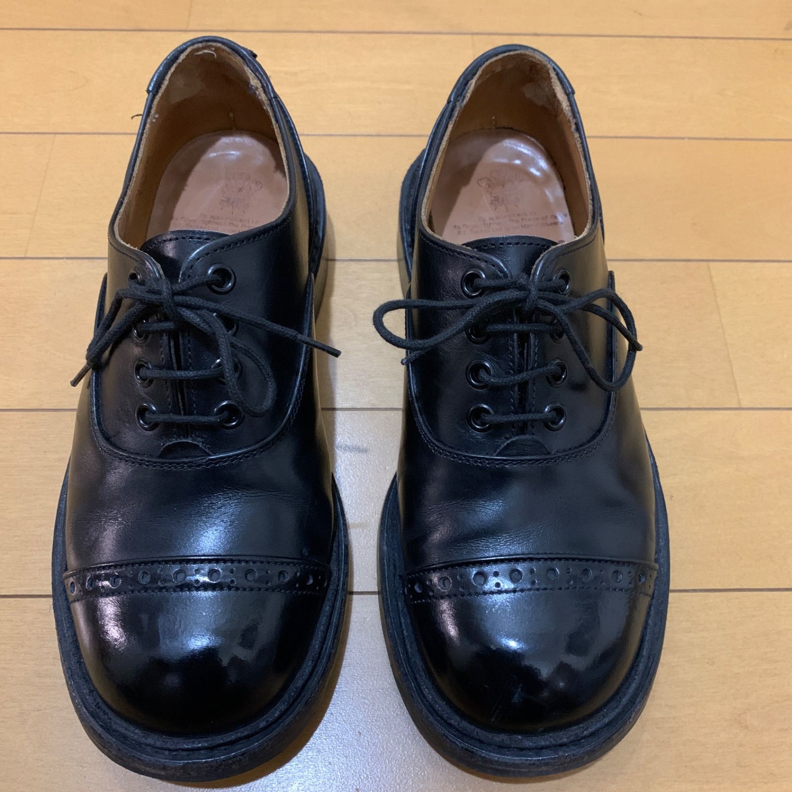 tricker's/トリッカーズ/Oxford Shoe Black Box/UK4/パンチドキャップトゥ