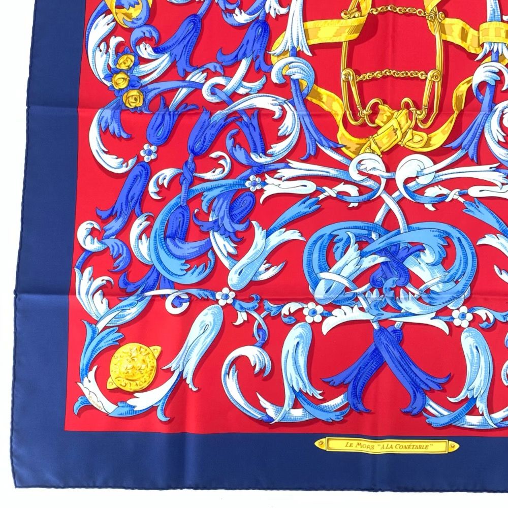 極美品 HERMES エルメス カレ90 LEMORS A LA CONETABLE 轡の気品  