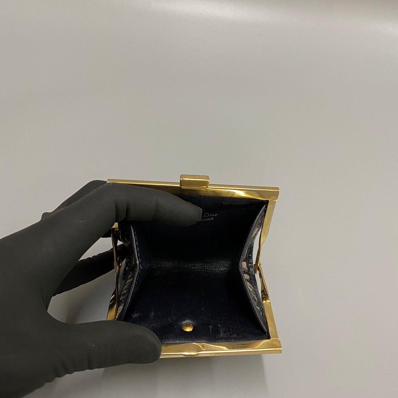 美品 Christian Dior ディオール ロゴ 金具 トロッター レザー 本革