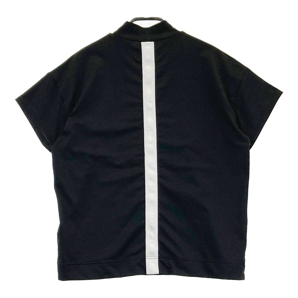 ⓂBRIEFING GOLFブリーフィングゴルフ ロゴ モックネック半袖シャツ BRIEFING ブリーフィング モックネック 半袖シャツ ブラック L