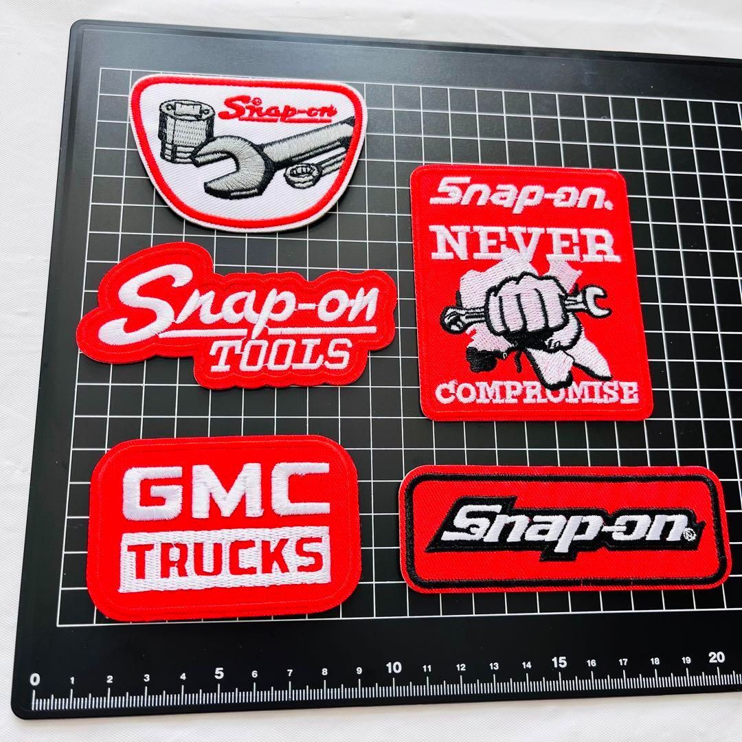 スナップオン Snap-on tools 赤 アイロンワッペン 工具 STIHLトラック ドライバー レンチ  オシャレ アメリカン アメカジ 車 GMC