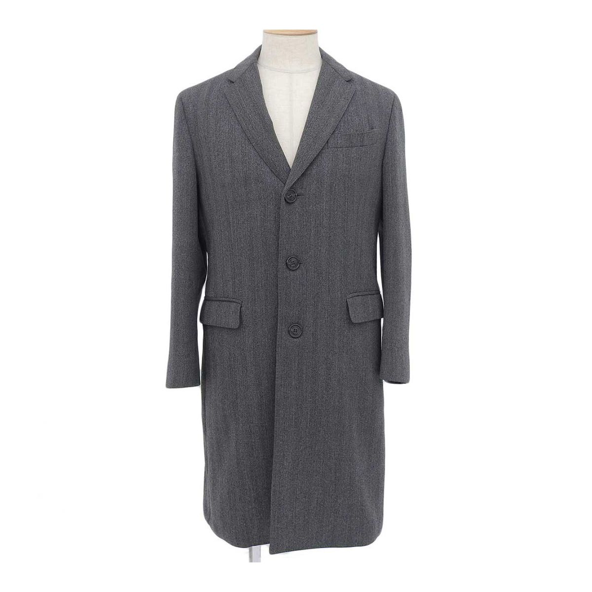 バーバリー チェスターコート メンズ グレー系 BURBERRY【中古】 【アパレル・小物】