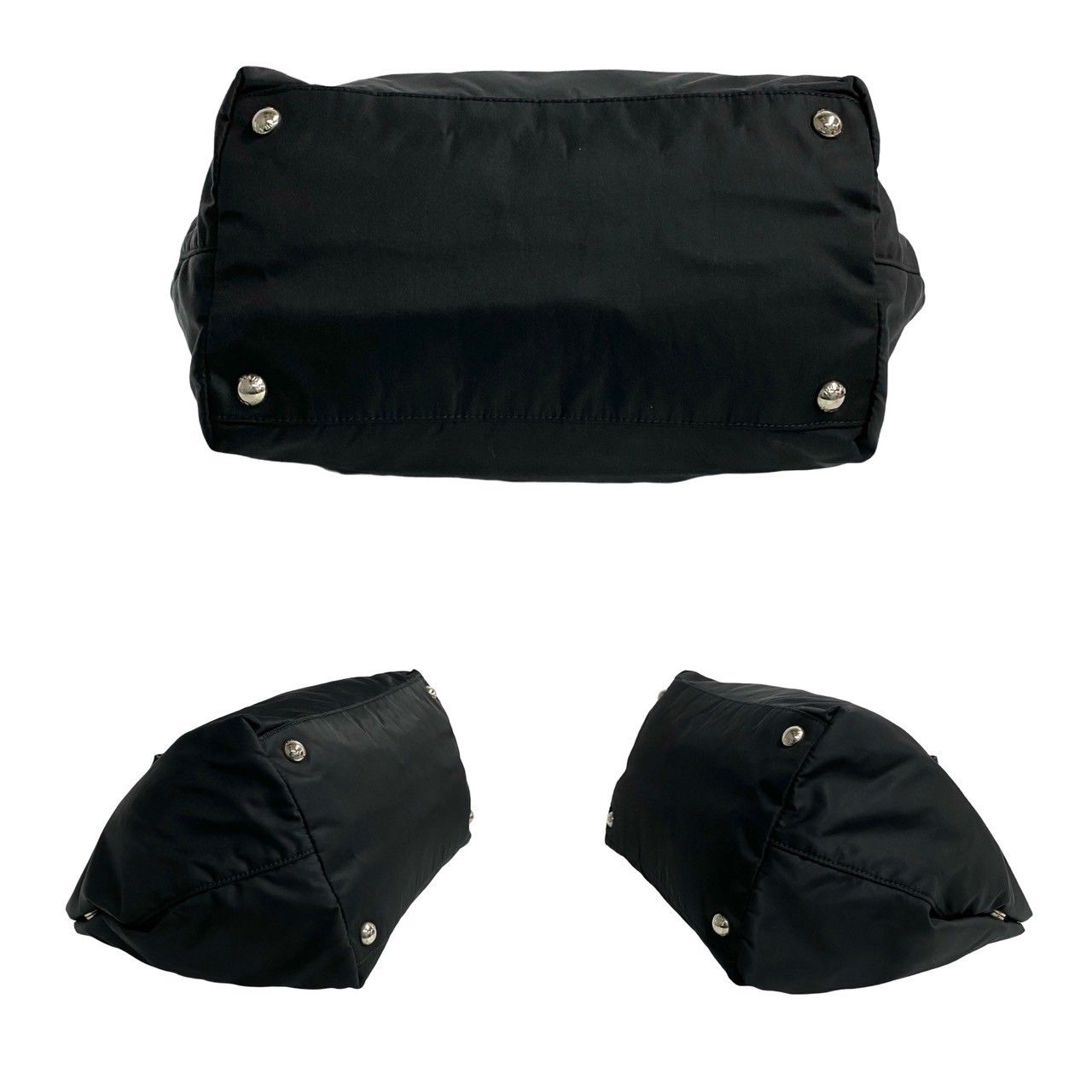極 美品 希少品 カード付 PRADA プラダ ロゴ 金具 リボン レザー 本革 