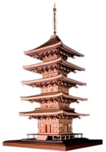 ウッディジョー 1|75 瑠璃光寺 五重塔 木製模型 組立キット