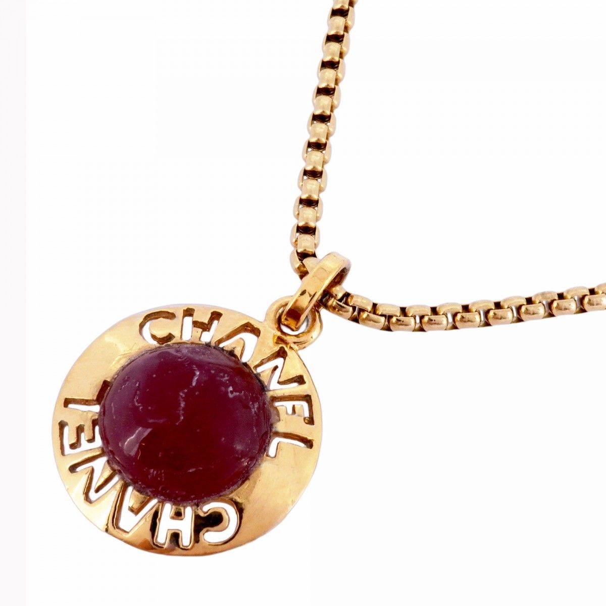 5jdb1017】シャネル ネックレス ヴィンテージ シャネルロゴ 丸型  