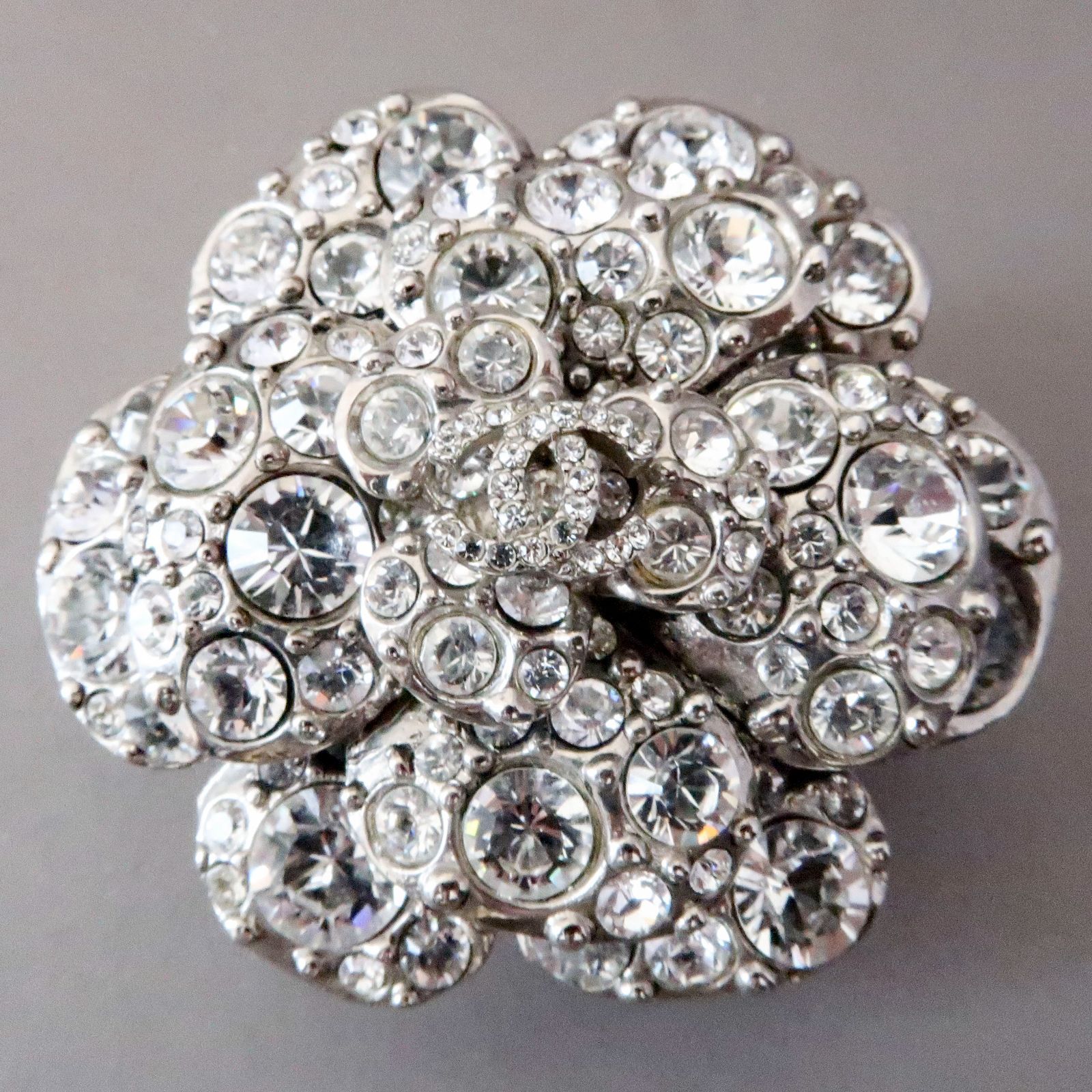 シャネル】ココマーク クリスタルラインストーンブローチ 正規品