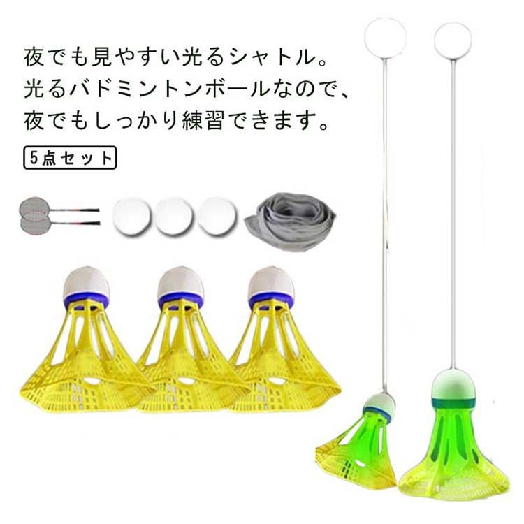 ラケット2本付き！自動バックバドミントン 室内バトミントン 自動 