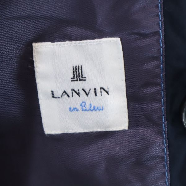 ランバンオンブルー Pジャケット 46 紺 LANVIN en Bleu ショート