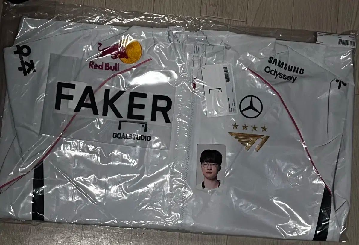 【雷市場（ポンジャン）商品韓国直送】 T1 League of Legends World Championship ユニフォーム ジャケット 2XL サイズ SIZE FAKER マーキングペーパー フォトカード トレカ まとめ売り