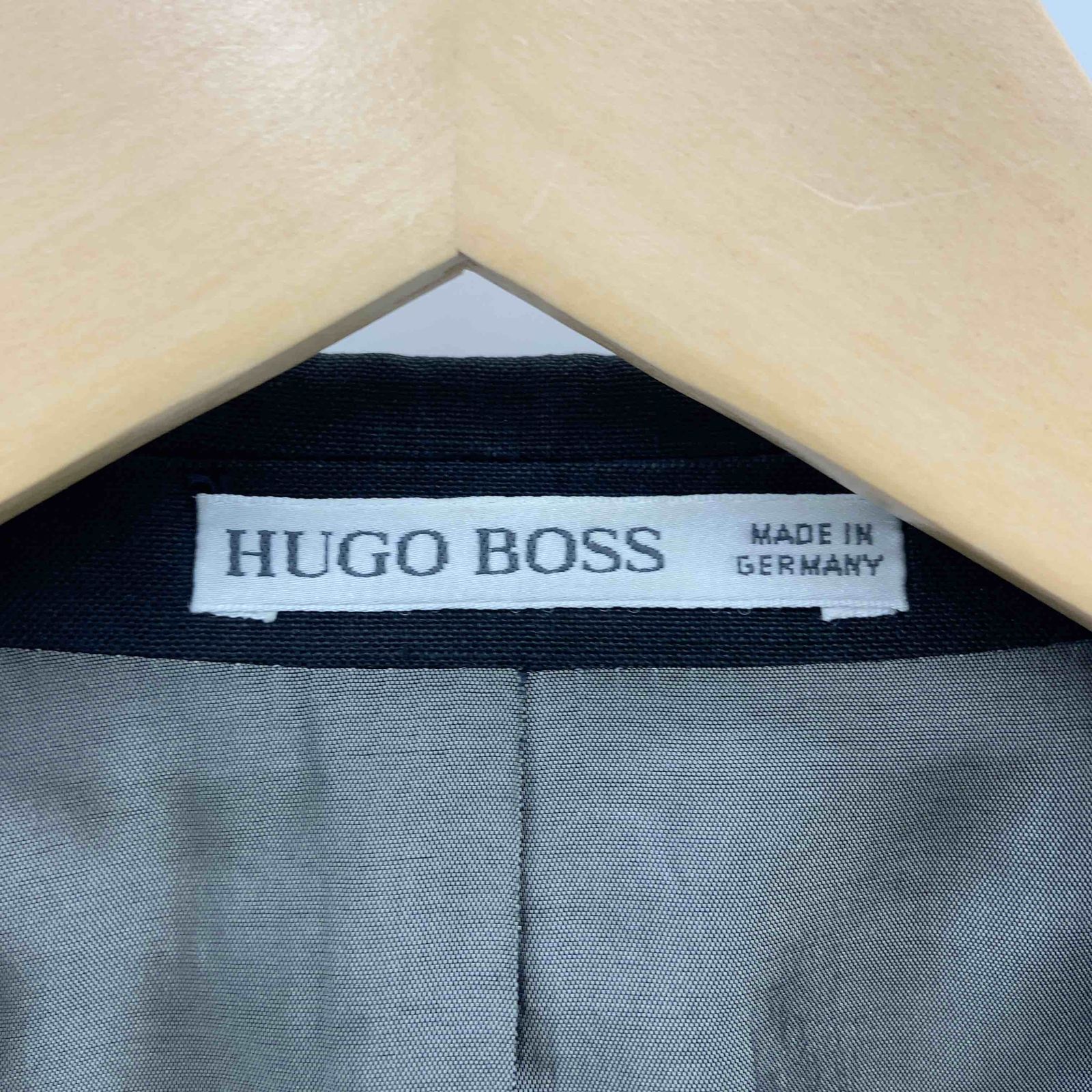 HUGO BOSS ヒューゴボス メンズ テーラードジャケット セットアップ ブラック ビジネス フォーマル