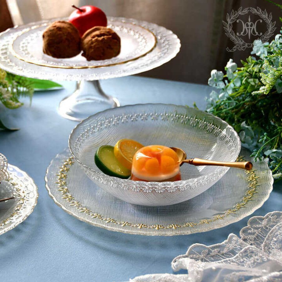 シリアルボウル 透明 ガラス 皿 透明 食器 取り皿 サラダ皿 デザート