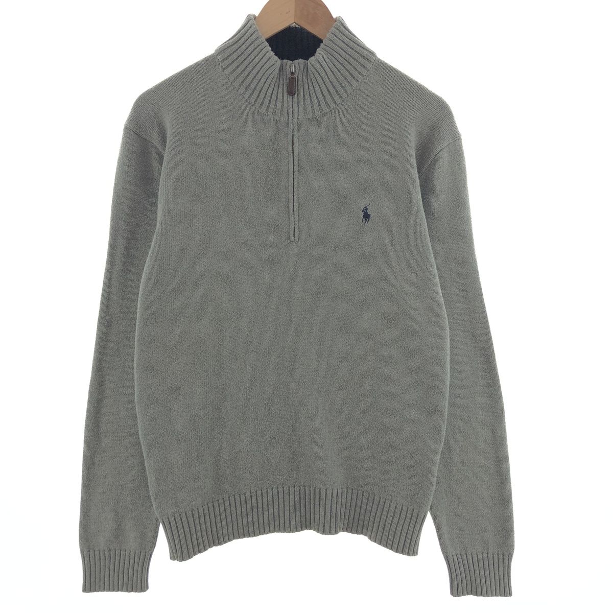 古着 ラルフローレン Ralph Lauren POLO by Ralph Lauren コットンニットハーフジップセーター メンズL相当/eaa390238