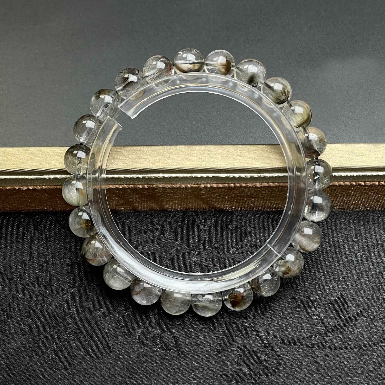 天然美品☆【プラチナクォーツ】☆ブレスレット 天然石 7.8-8.3mm 