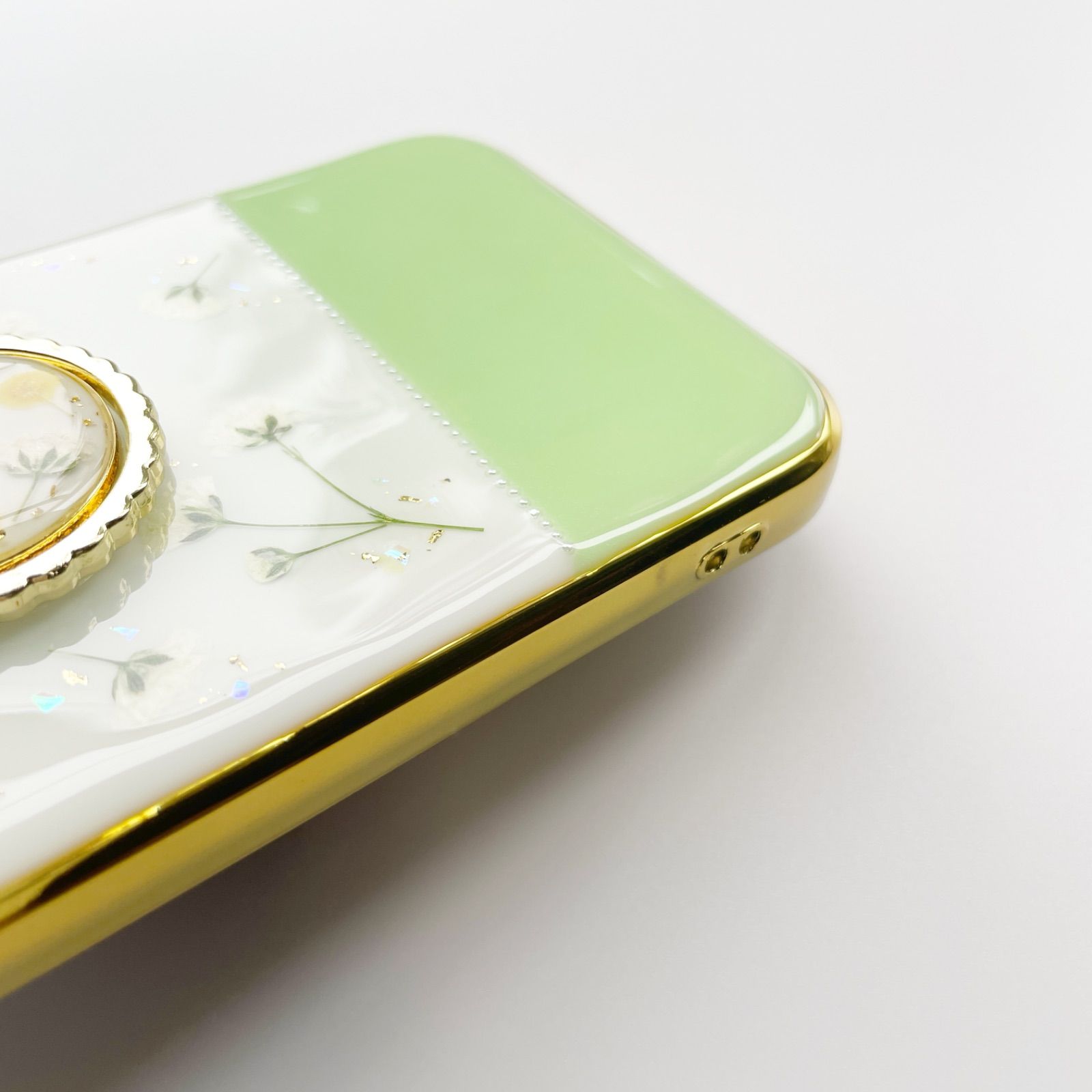 押し花スマホケース 全機種対応 iphoneケース かすみ草
