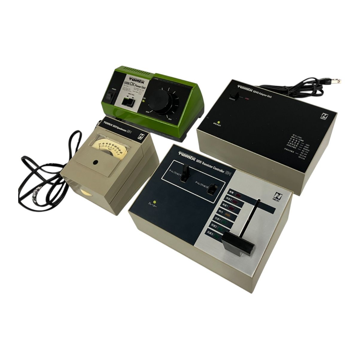 Tomix 5040 5020 5006 5015セット 鉄道模型用 アダプターユニット スピードメーターMU-1 DXパワーユニット トランジスターコントローラーDU-1 ジャンク B10079452