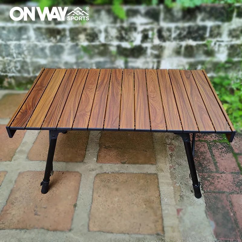 ONWAY SPORTS３WAYアルミロールテーブル Ｍ OW-8448-BR ONWAY SPORTS 3WAYアルミウッドロールテーブル Mサイズ OW