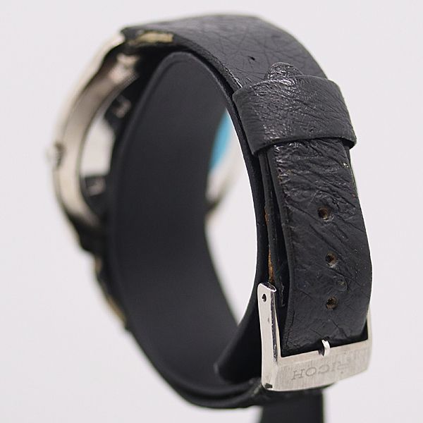 デットストック級 リコー RIQUARTZ QZ デイト ブルー文字盤 591007