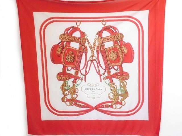 エルメス BRIDES de GALA スカーフ シルクジャージ カレ90 HERMES □7E