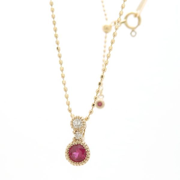 Sirena Azzurro ルビー ネックレス K18 ダイヤモンド 0.19ct D0