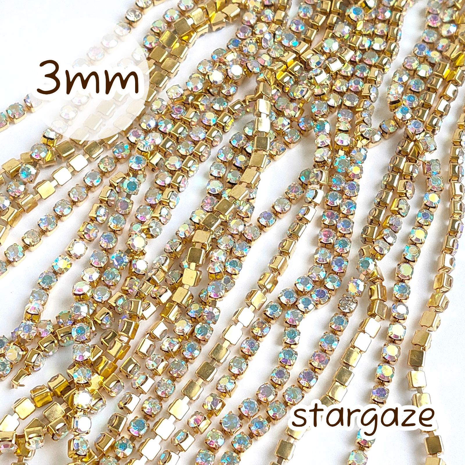 ▶︎つめ付きストーン/クリア/ゴールド ストア ▶︎つめ付きストーン