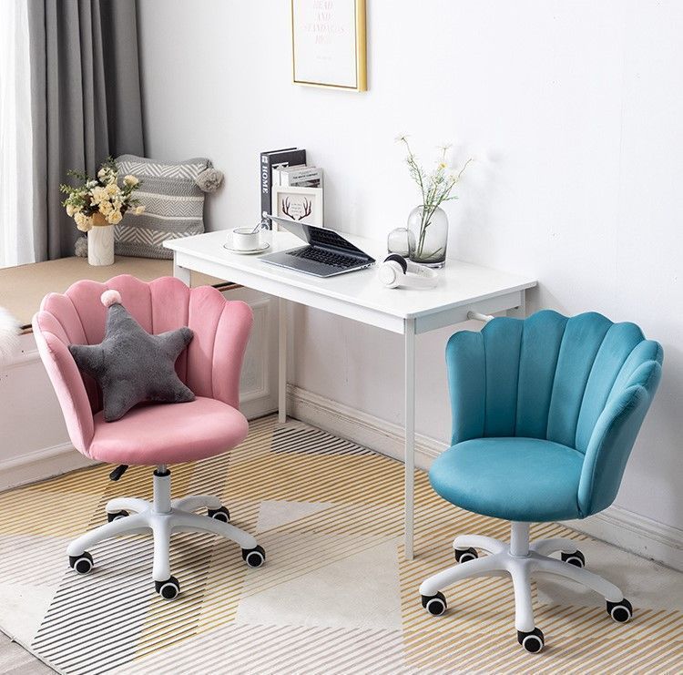 おしゃれ かわいい インテリア デスクチェア 回転 シェル型 フラン