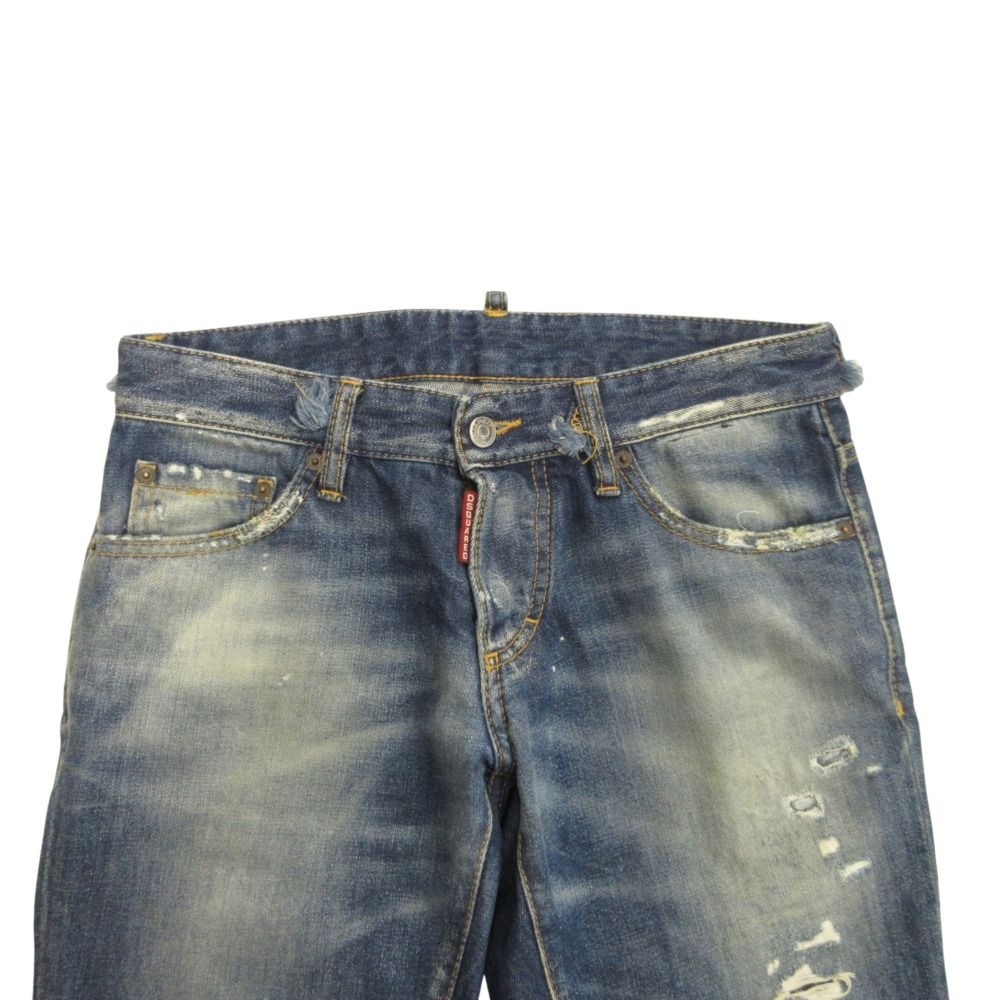 良品 DSQUARED2 ディースクエアード ダメージ デニム パンツ