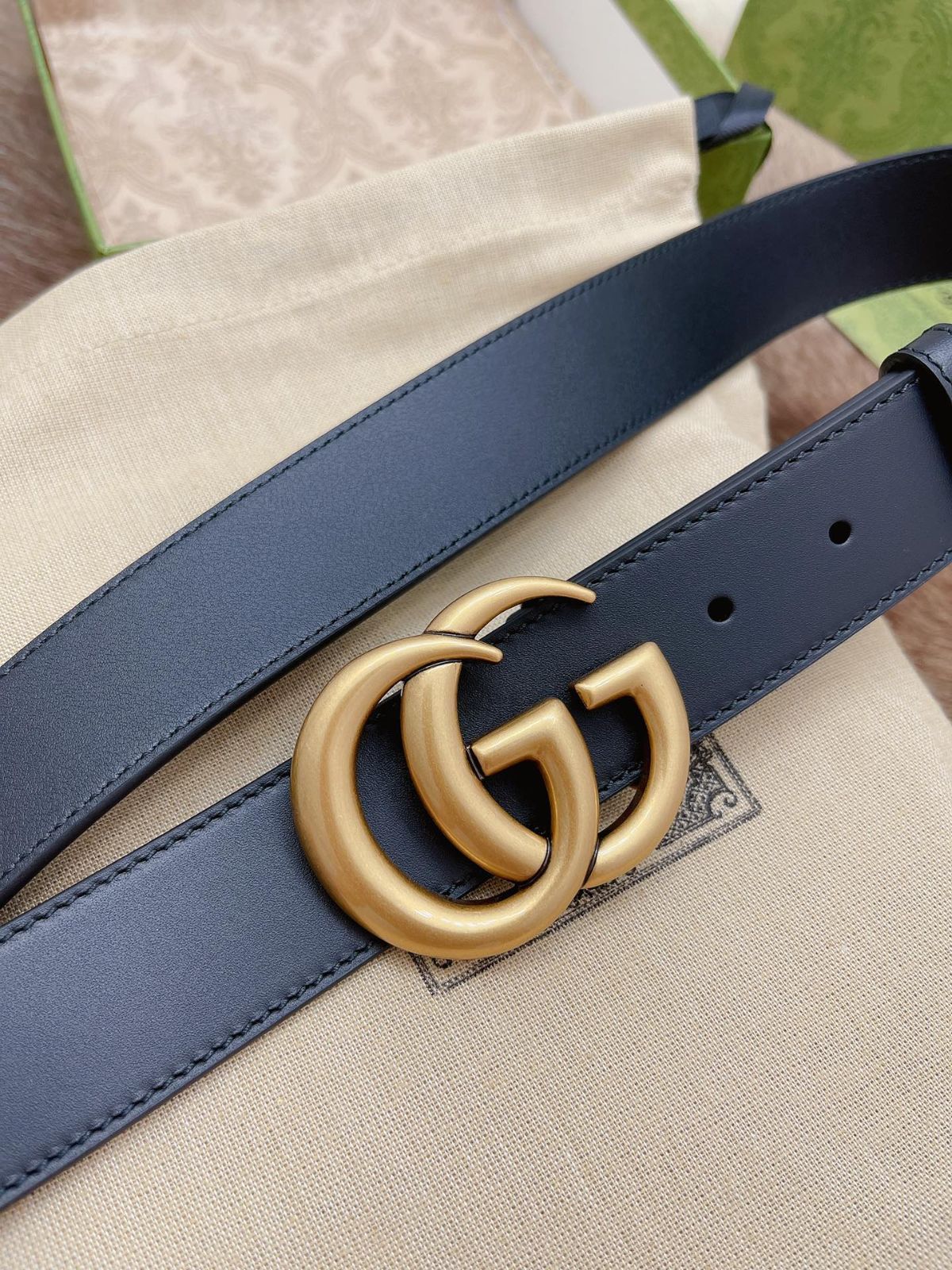 今日特価】Gucci Double G 2.0cm 本革ベルト-2 - メルカリ