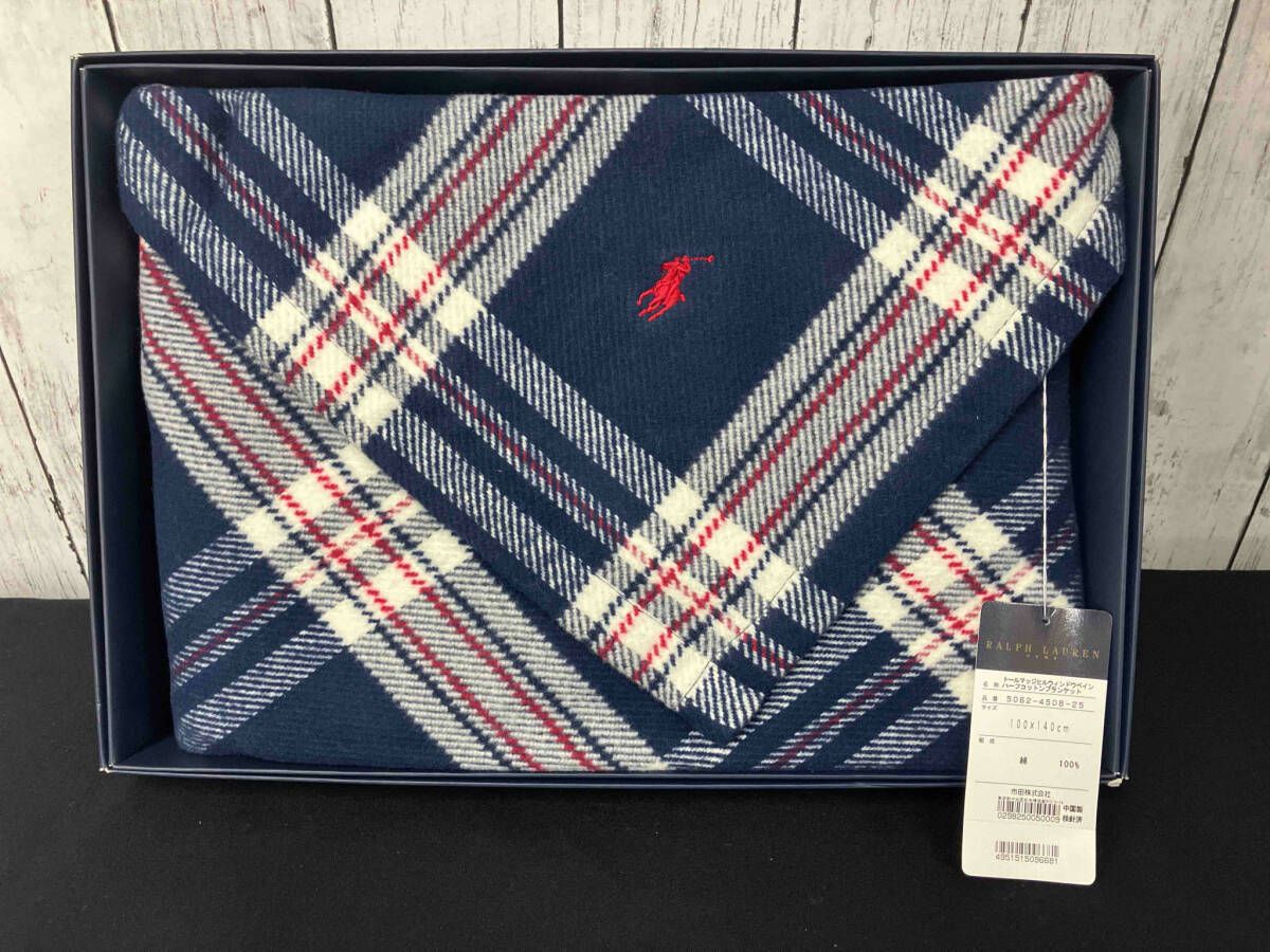 箱付き 新品未使用 タグ付き RALPH LAREN ハーフコットンブランケット Ralph Lauren ハーフコットンブランケット 綿100% - メルカリ