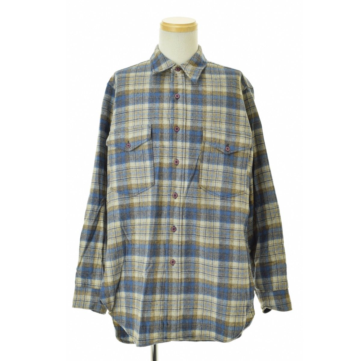 PENDLETON】70s 2ポケット ウールチェック長袖シャツ - メルカリ