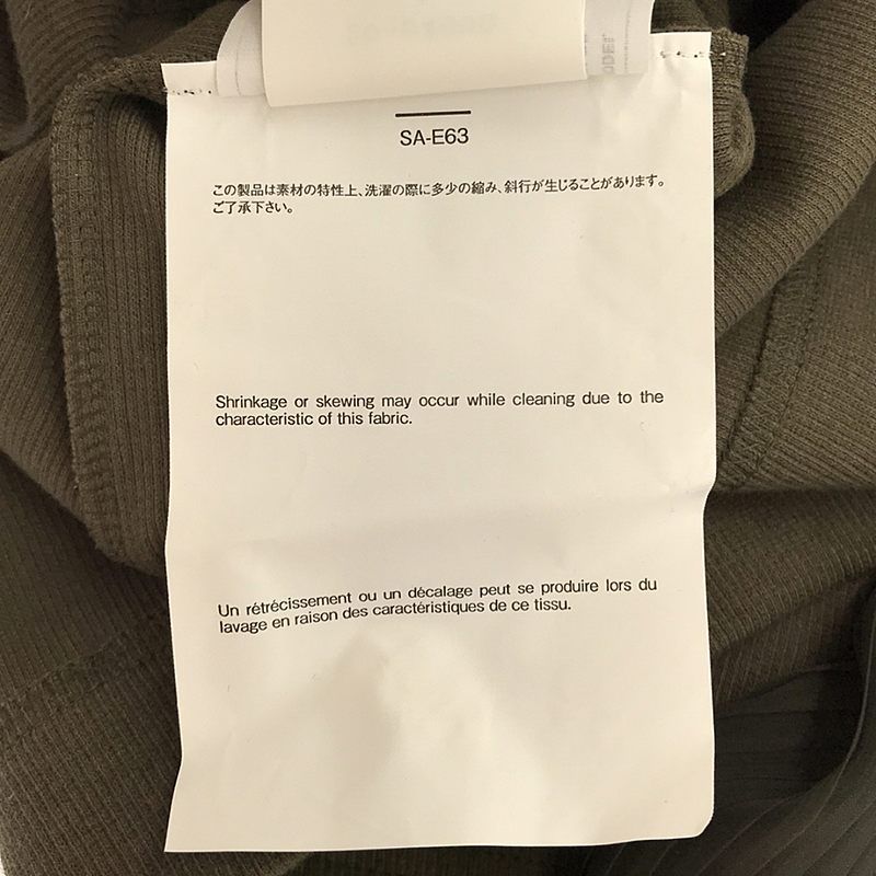 sacai - sacai / サカイ | 2020SS | Chiffon×Cotton Jersey Pullover シフォン コットン プリーツ レイヤード 半袖 カットソー | 4 | カーキ | レディース sacai / サカイ | 2020SS | Chiffon×Cotton Jersey Pullover シフォン