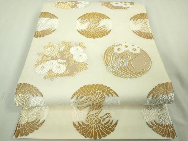 【エ173】西陣至極逸品　皇室御用山口美術織物　慶祝熱田神宮奉納記念勝見襷菊文 エ173】西陣至極逸品 皇室御用山口美術織物 慶祝熱田神宮奉納