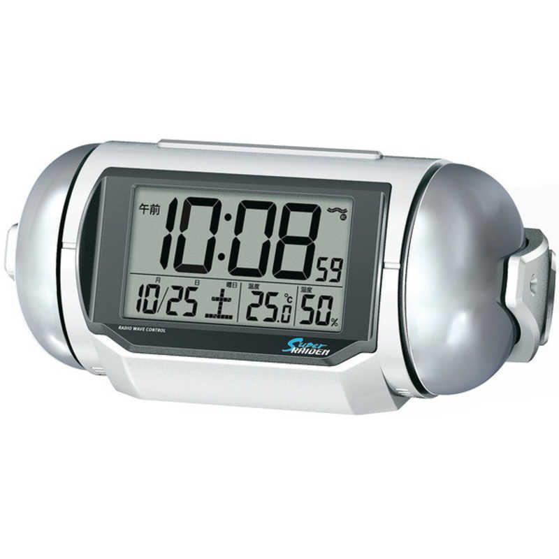 【 新品 未開封 】   セイコー 電波目覚まし時計「スーパーライデン」 NR523W 未使用 送料無料