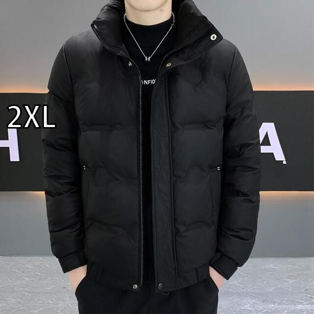 2XL 春 コーデ メンズ 服 シンプル ファッション オシャレ 大人 かっこいい 大きいサイズ ストリート 紳士服 冬 ダウン ジャケット カジュアル スタンドカラー 厚手 暖かい