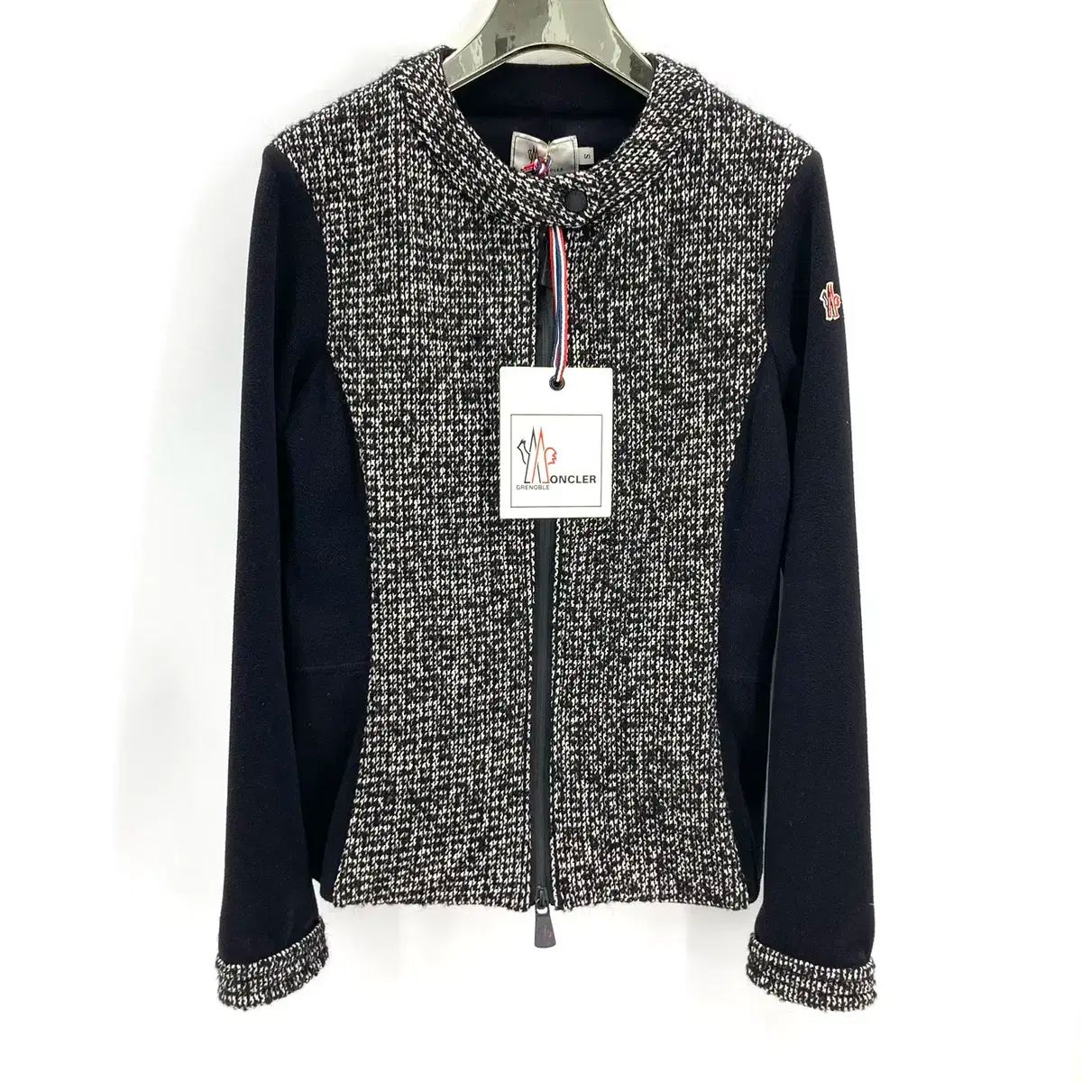 モンクレール MONCLER モンクレール グルノーブル モヘア ツイード ジップアップ ジャケット