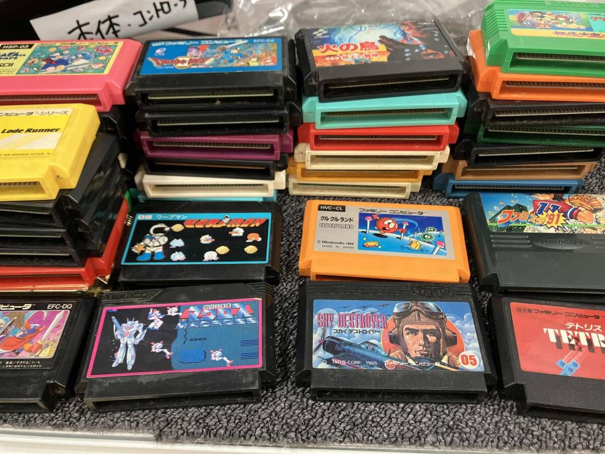 ジャンク ファミコン ソフト まとめ売り ドッジボール テトリス ファミスタ ロードランナー がんばれゴエモンからくり道中など38本