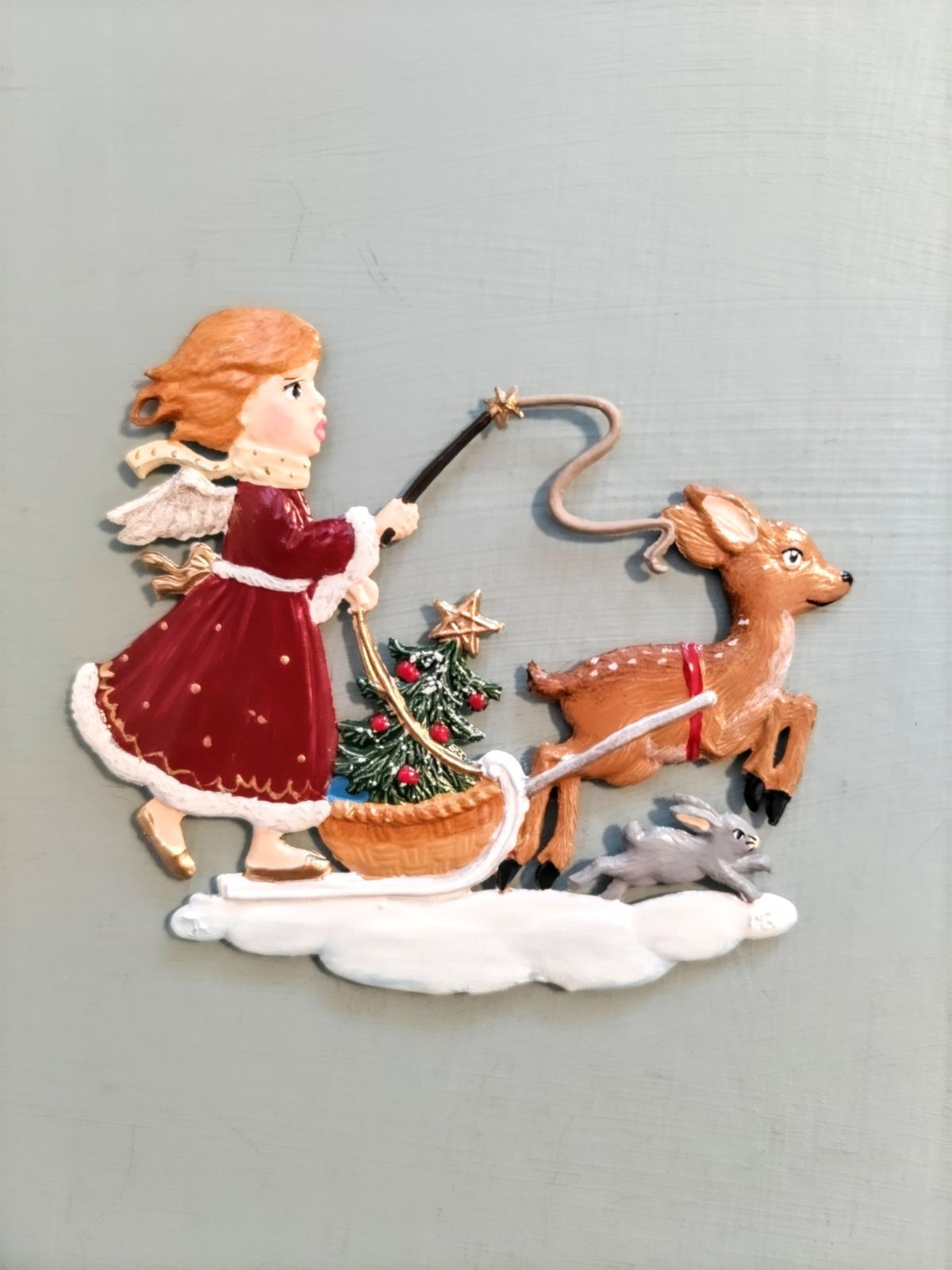 ドイツ製 錫飾り ピューター 置物 オーナメント 工芸品 ドイツ工芸雑貨