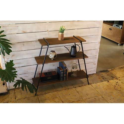 超人気激安！  日東 アイアンレッグラック 3段 ダークブラウン ILR3-DB