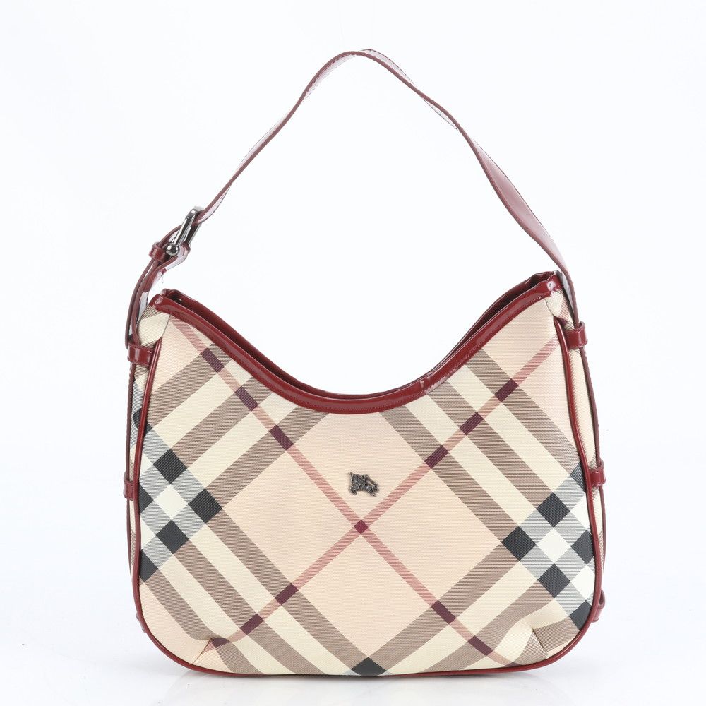 極美品】バーバリー BERBERRY レザー バッグ ノバチェック極 美 極美品】バーバリー BERBERRY レザー バッグ ノバチェック極 美